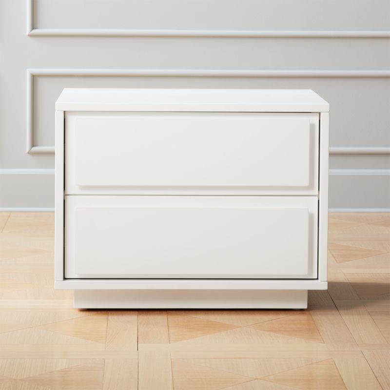 Cb2 white store nightstand