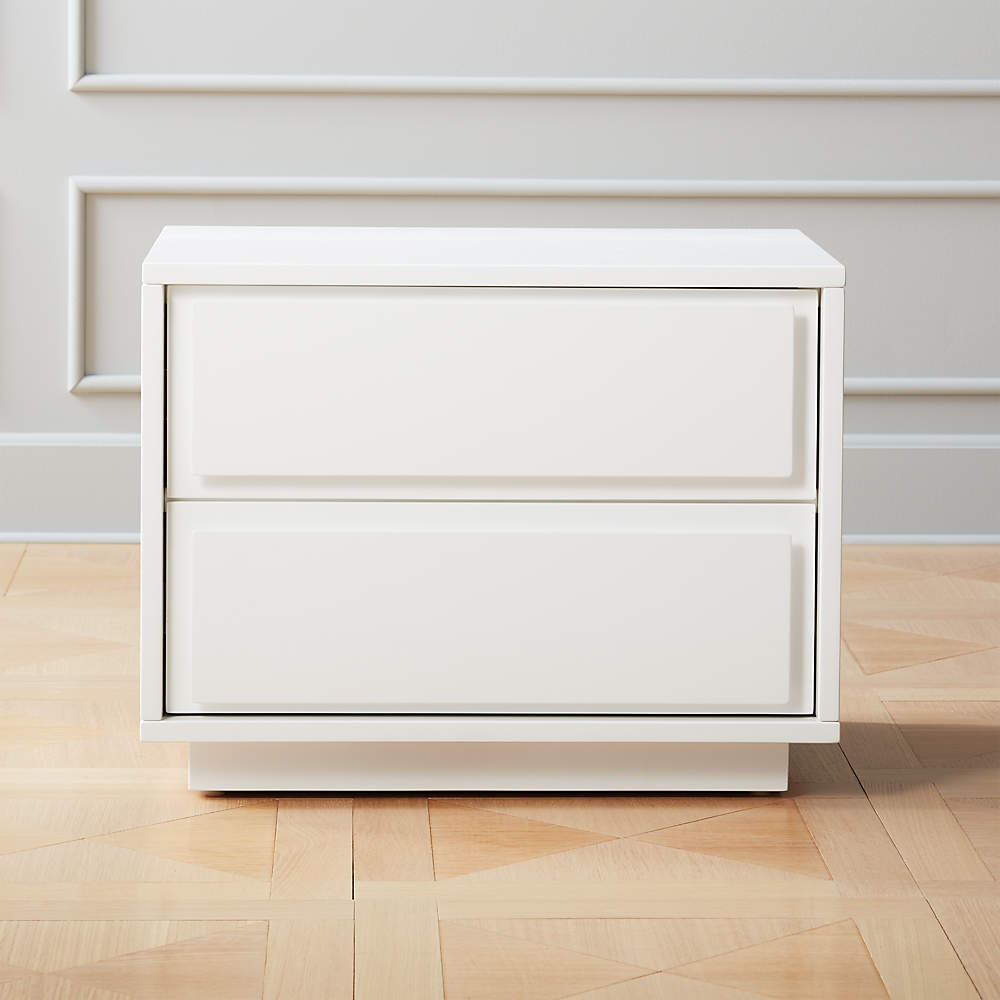Gallery White 2-Drawer Nightstand + Reviews
