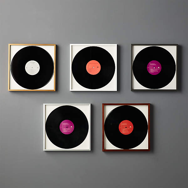 Silver Vinyl Record Frame Frame and display your favorite albums on the wall 