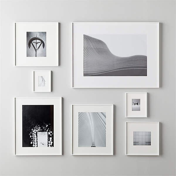 Gallery White Picture Frames with White Mats | CB2