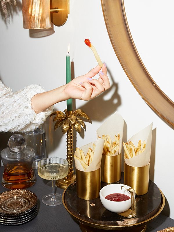 Glam game night party ideas with CB2