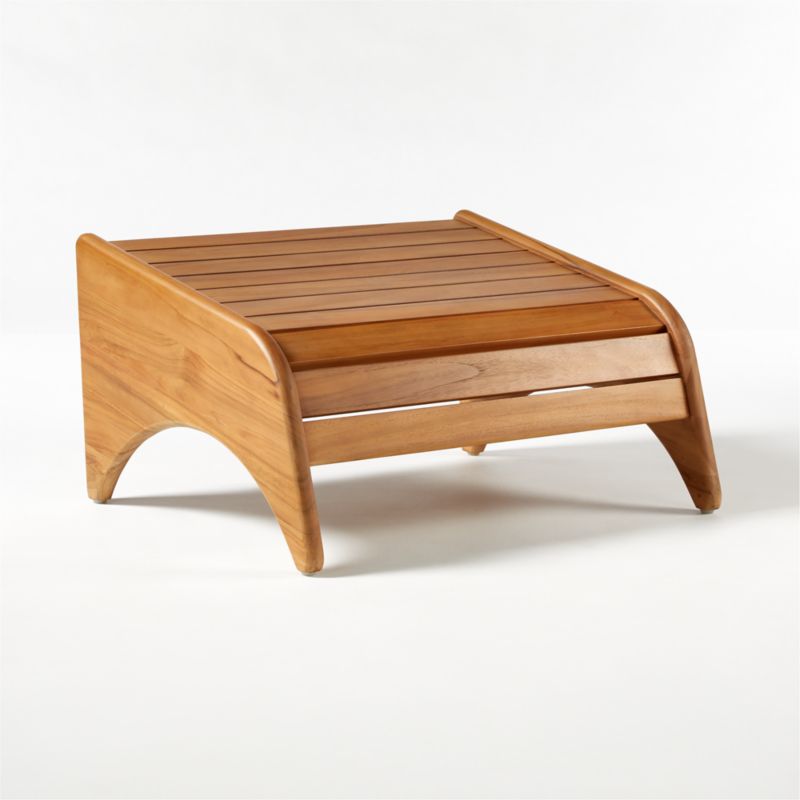 Gartner Teak Outdoor Ottoman - image 4 of 8