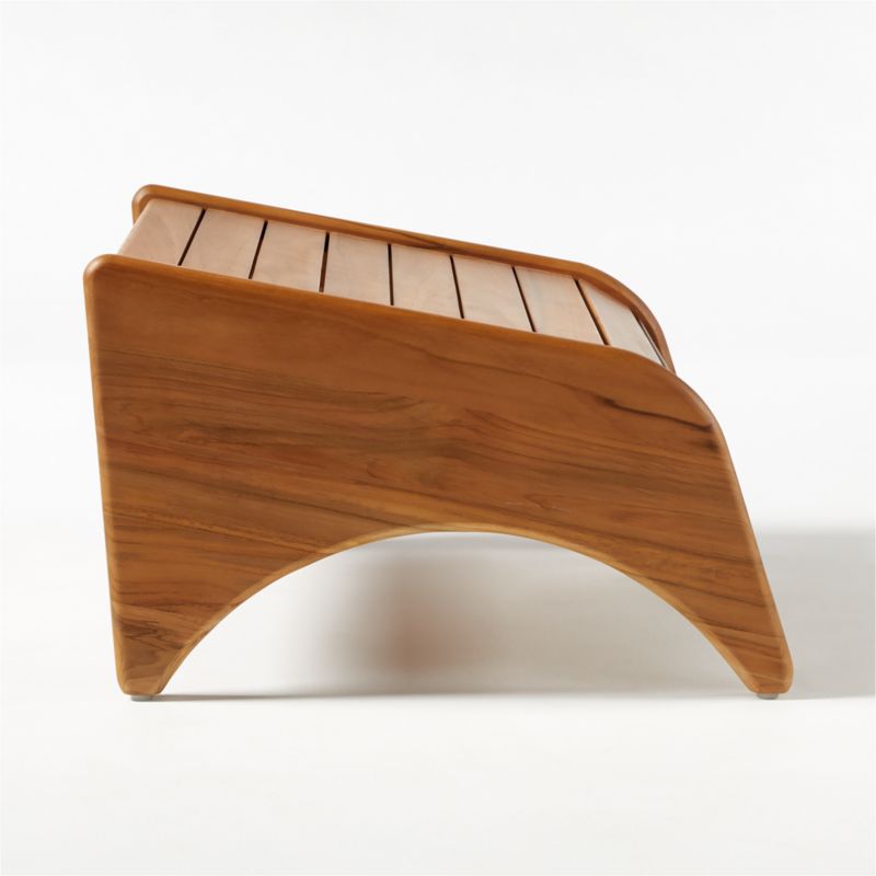 Gartner Teak Outdoor Ottoman - image 5 of 8