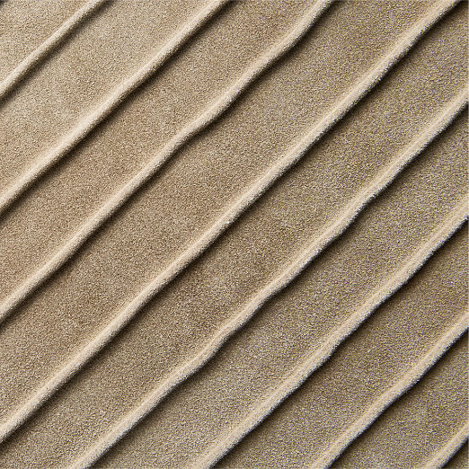 Gathered Light Taupe Suede Throw Pillow with Feather-Down Insert 20"x20"