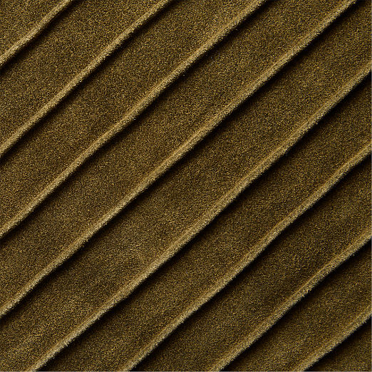 Gathered Olive Green Suede Lumbar Pillow with Down-Alternative Insert 23"x11"