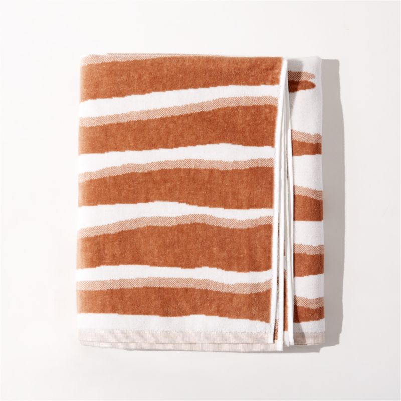 Gato Organic Cotton Tiger Print Beach Towel by Ross Cassidy - image 1 of 8