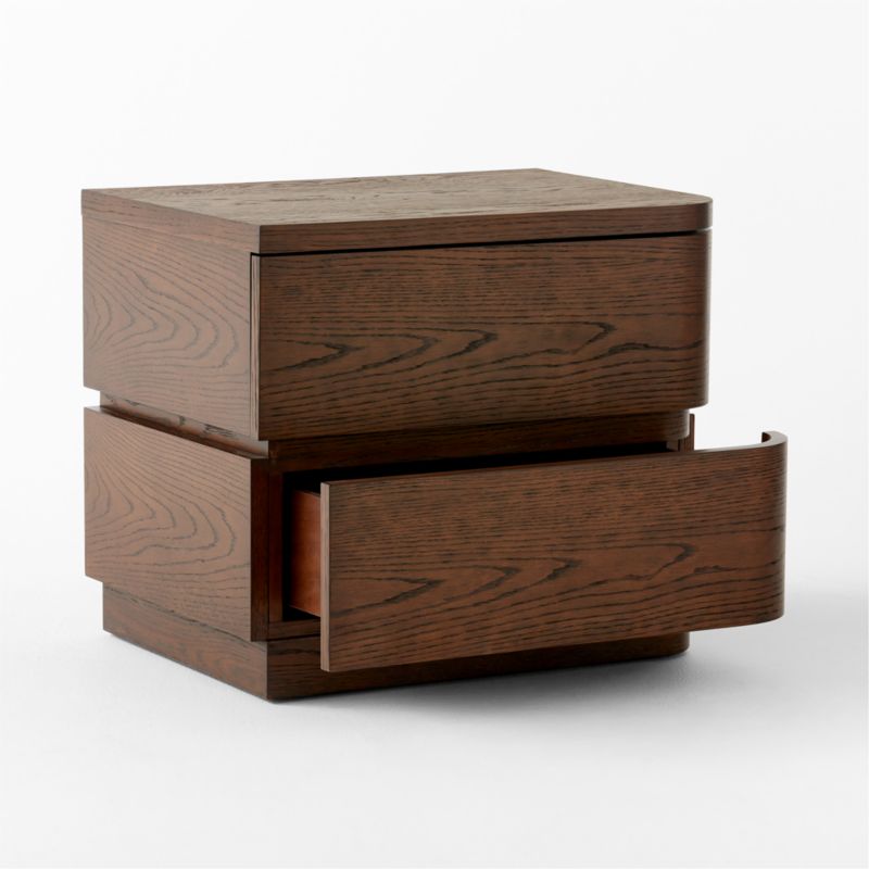 Gavin 2-Drawer Oak Wood Nightstand Right - image 5 of 9