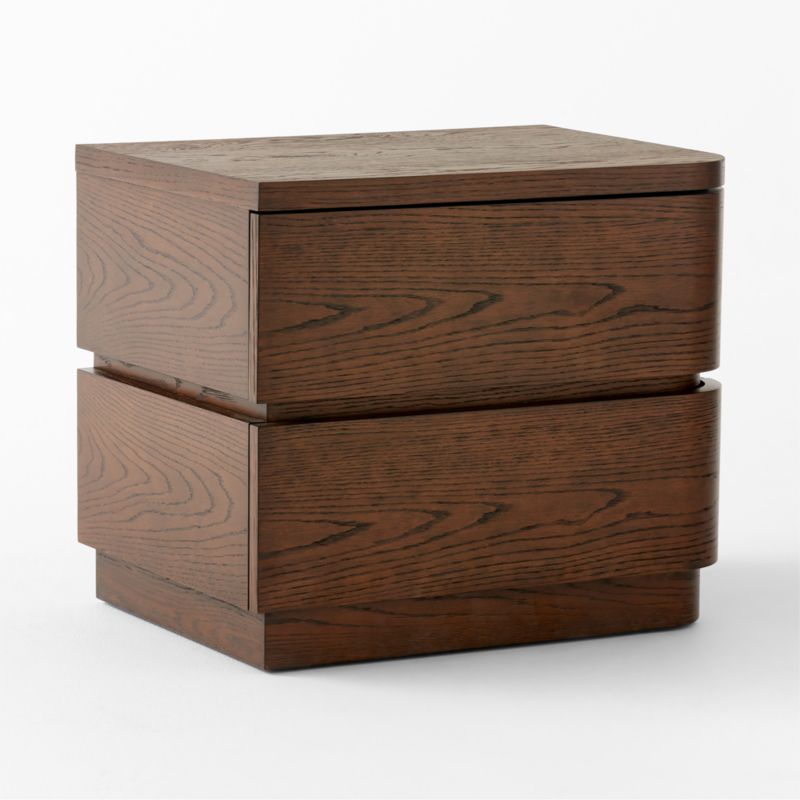 Gavin 2-Drawer Oak Wood Nightstand Right - image 4 of 9