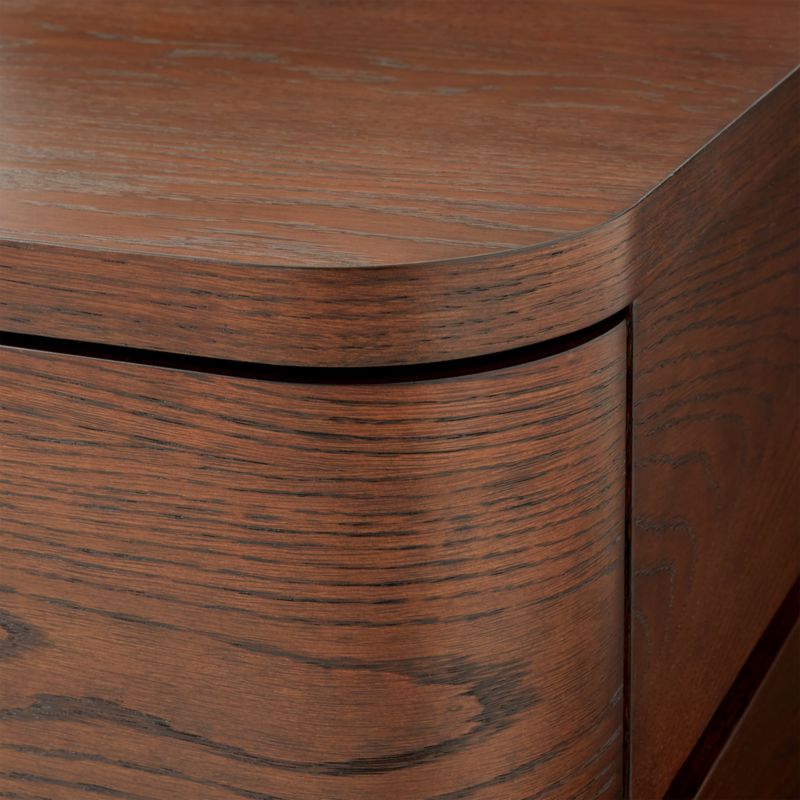 Gavin 2-Drawer Oak Wood Nightstand Right - image 8 of 9