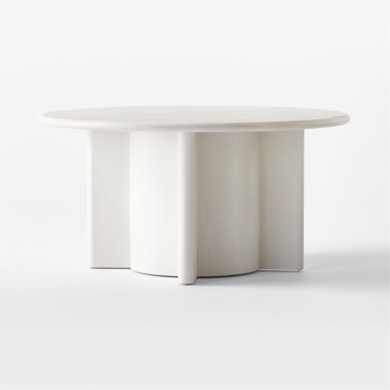 Geary 60" Round White Wood Dining Table - image 5 of 10