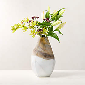 Parade Reflect Travertine Vase + Reviews | CB2 Canada