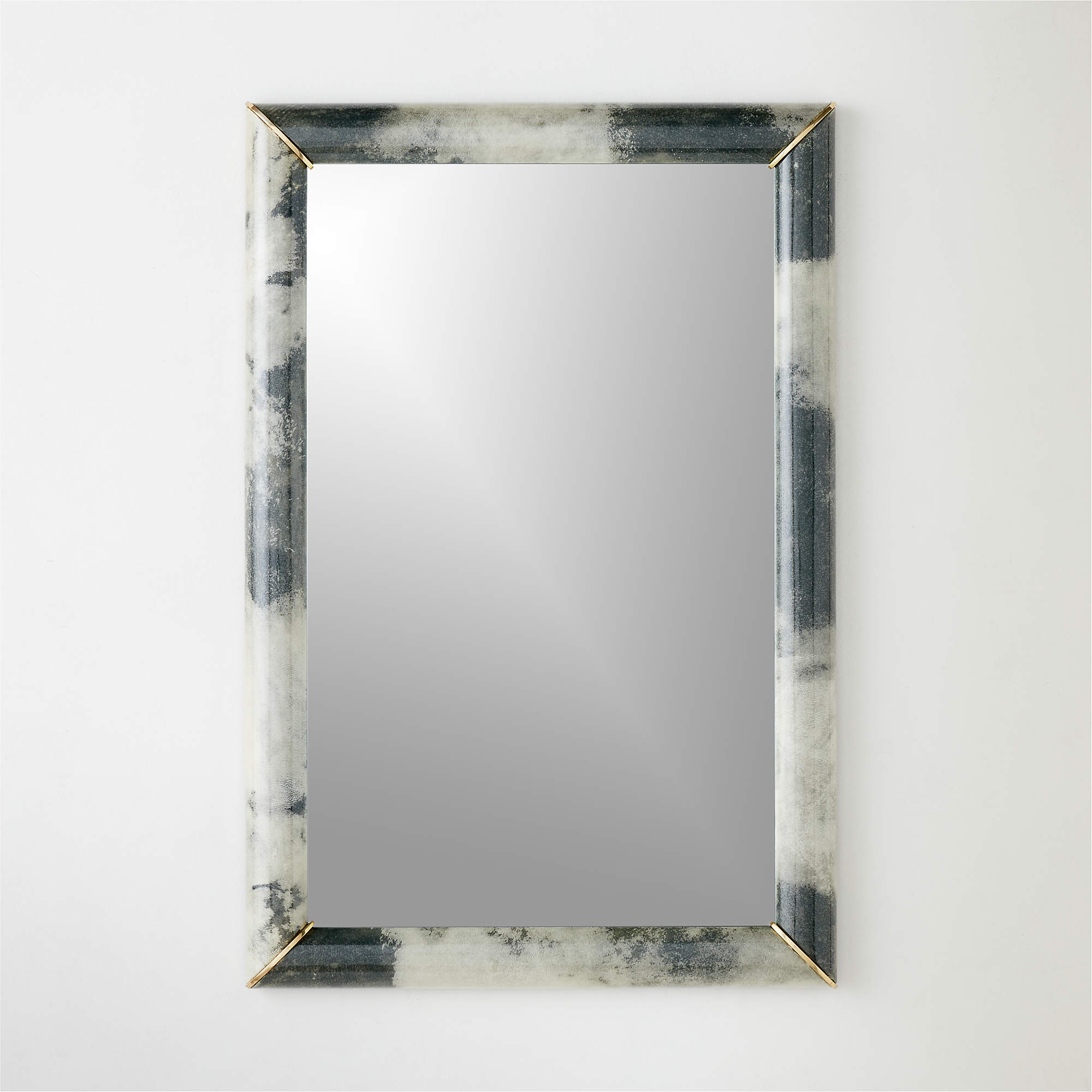 Genesis Modern Rectangular Wall Mirror with Vellum Frame 24''x36