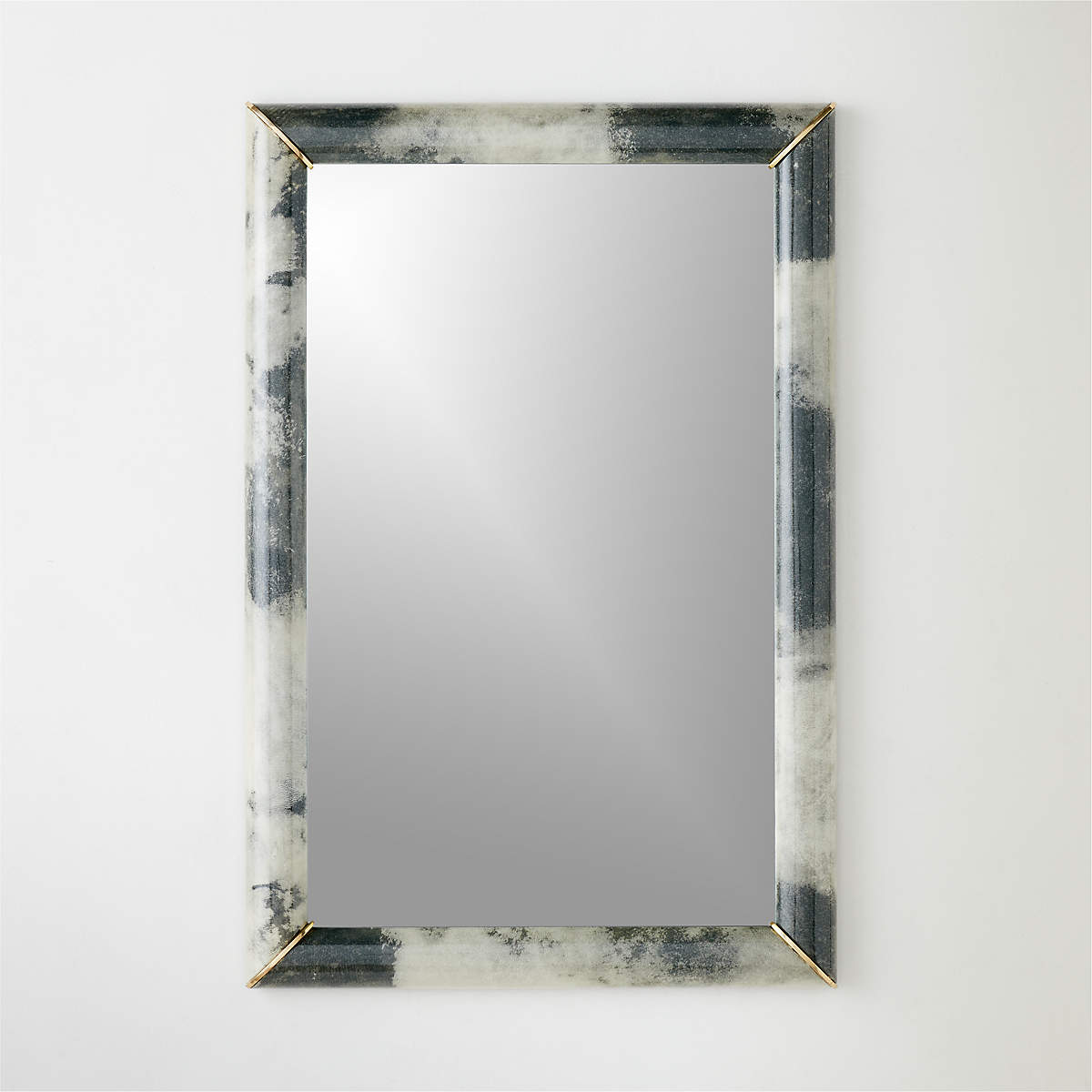 Genesis Modern Rectangular Wall Mirror with Vellum Frame 24''x36