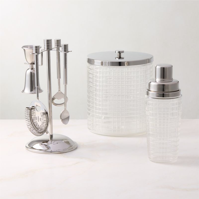 Genevieve 4-Piece Stainless Steel Bar Tools Set With Stand - image 3 of 4