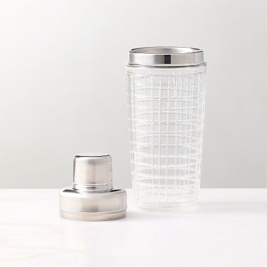 Genevieve Stainless Steel And Glass Cocktail Shaker