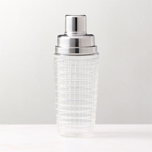 Genevieve Stainless Steel And Glass Cocktail Shaker