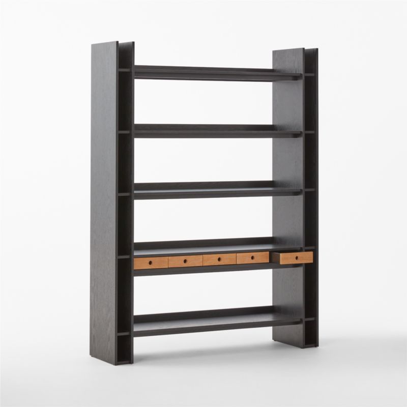 Genova Black Ebonized Oak Bookcase by Gianfranco Frattini - image 9 of 13