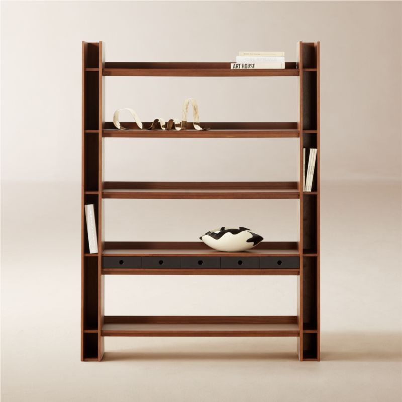 Genova Walnut Wood Bookcase by Gianfranco Frattini - image 3 of 11