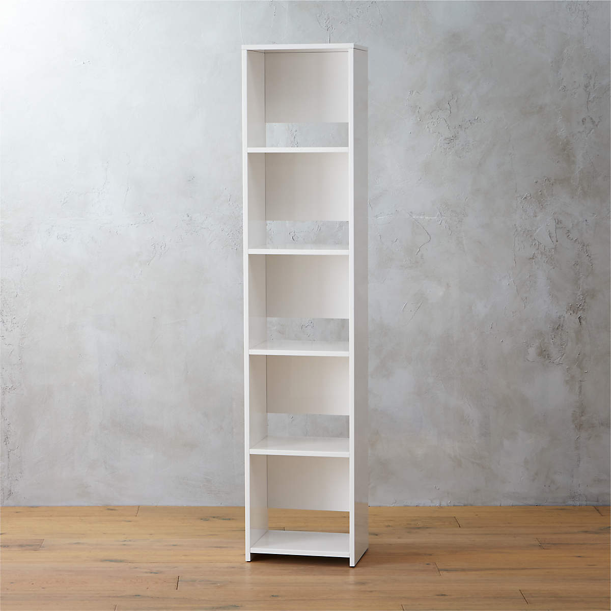 narrow bookshelf