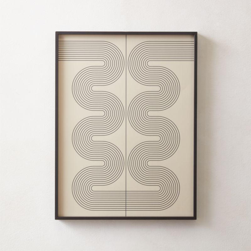 View 'Gia II' Screen Printed Wall Art in Black Frame 18"x24" details