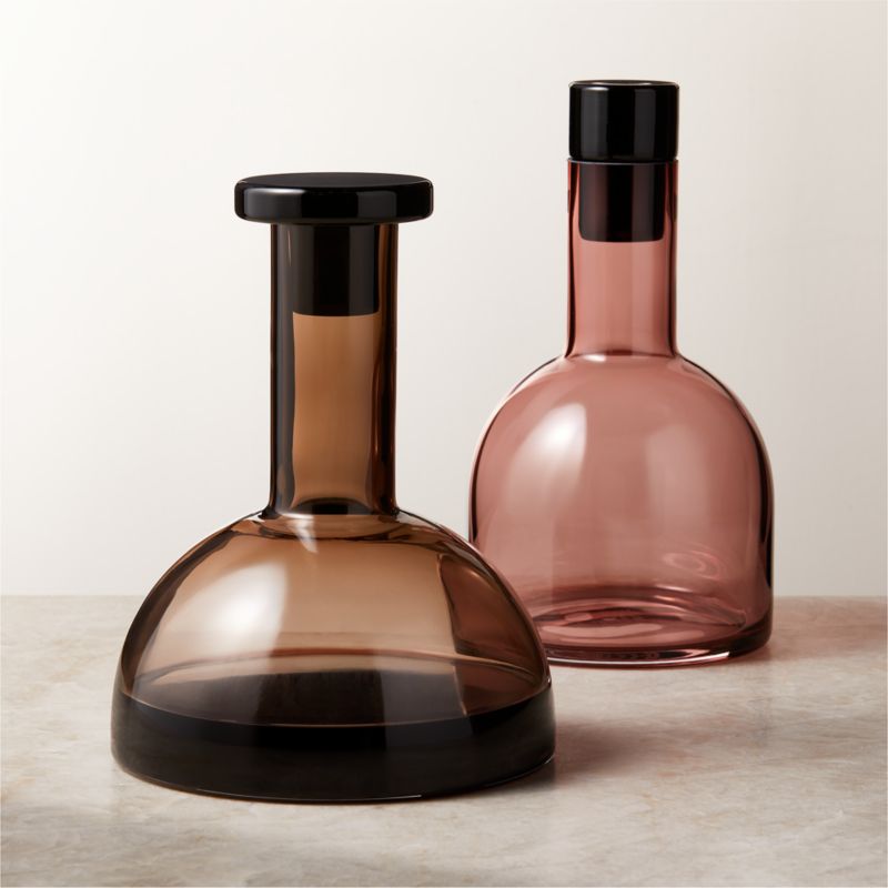 Sofia Smoke Glass Wine Decanter by Gianfranco Frattini - image 2 of 5