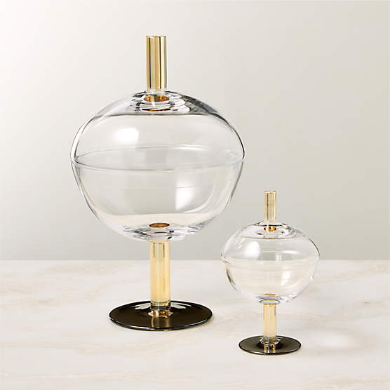 Gianna Glass Dishes with Lids Set of 2