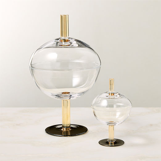 Gianna Glass Dishes with Lids Set of 2