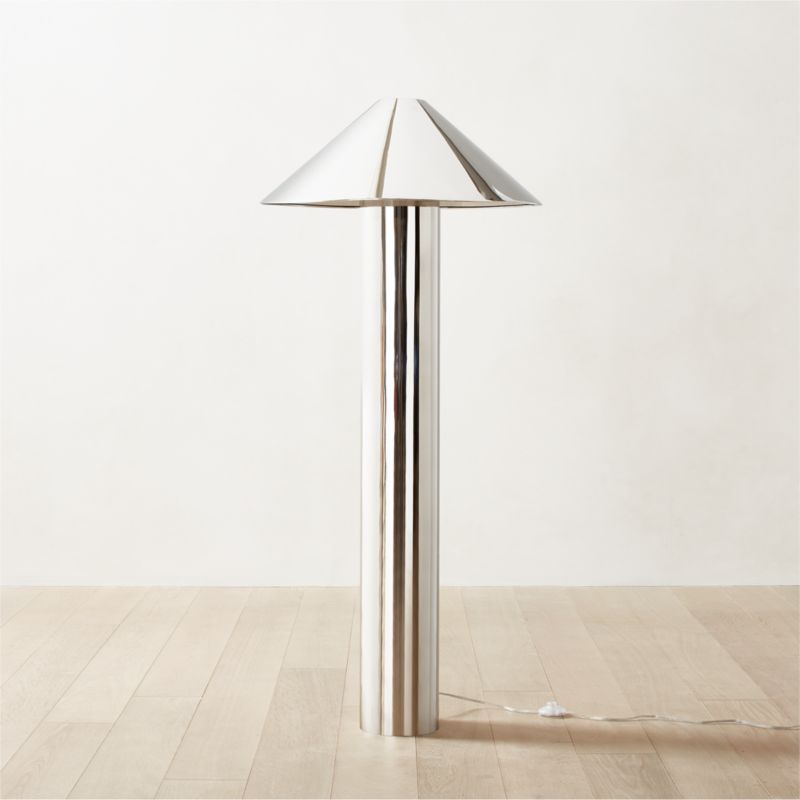 Gigi Polished Stainless Steel Floor Lamp - image 2 of 11