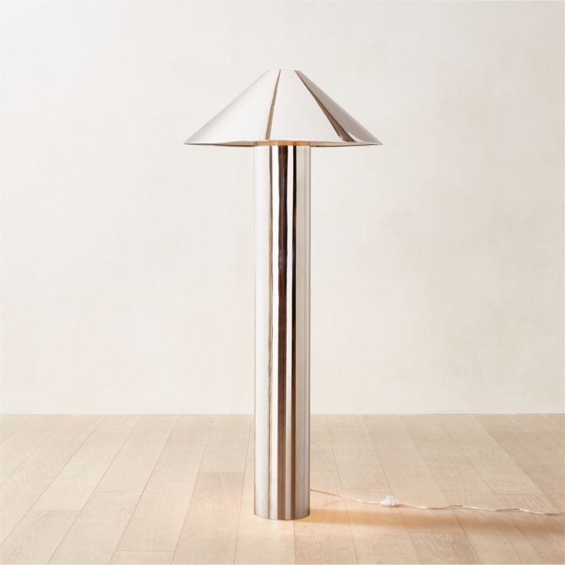 Gigi Polished Stainless Steel Floor Lamp - image 0 of 11