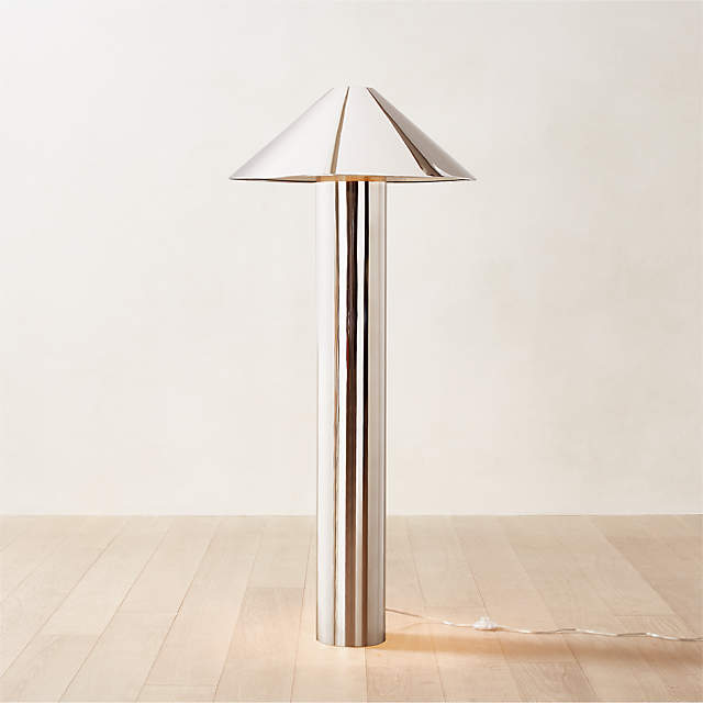 Brushed steel hot sale table lamp