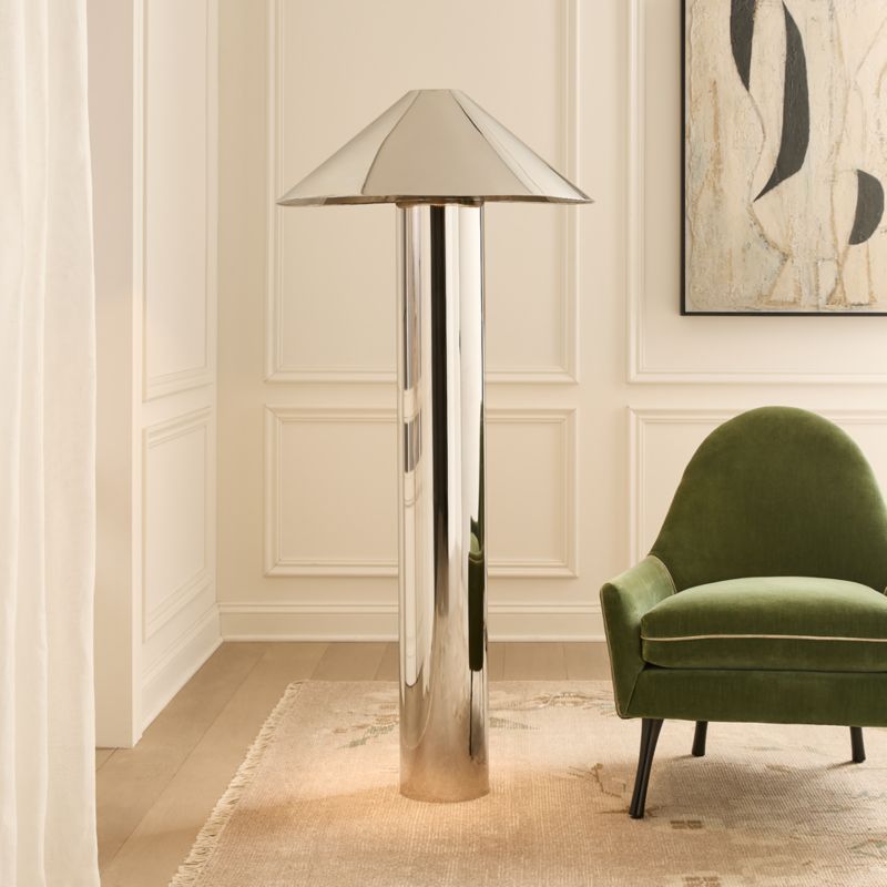 Gigi Polished Stainless Steel Floor Lamp - image 2 of 11