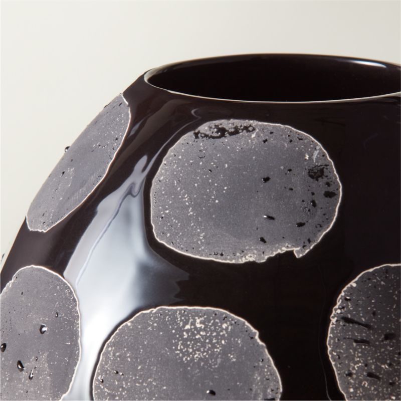 Gila Black Ceramic Spotted Vase with Reactive Glaze - image 2 of 8