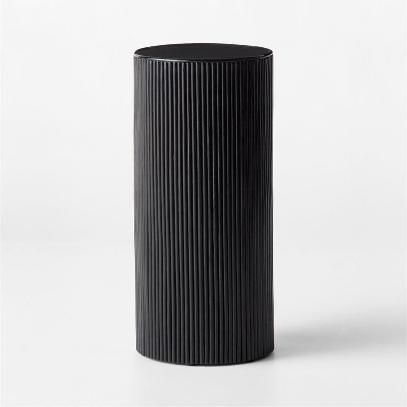 Giro Small Black Rattan Pedestal Table - image 4 of 6