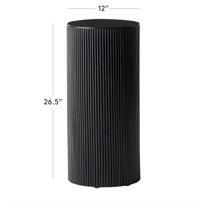 View Giro Small Black Rattan Pedestal Table - image 3 of 6