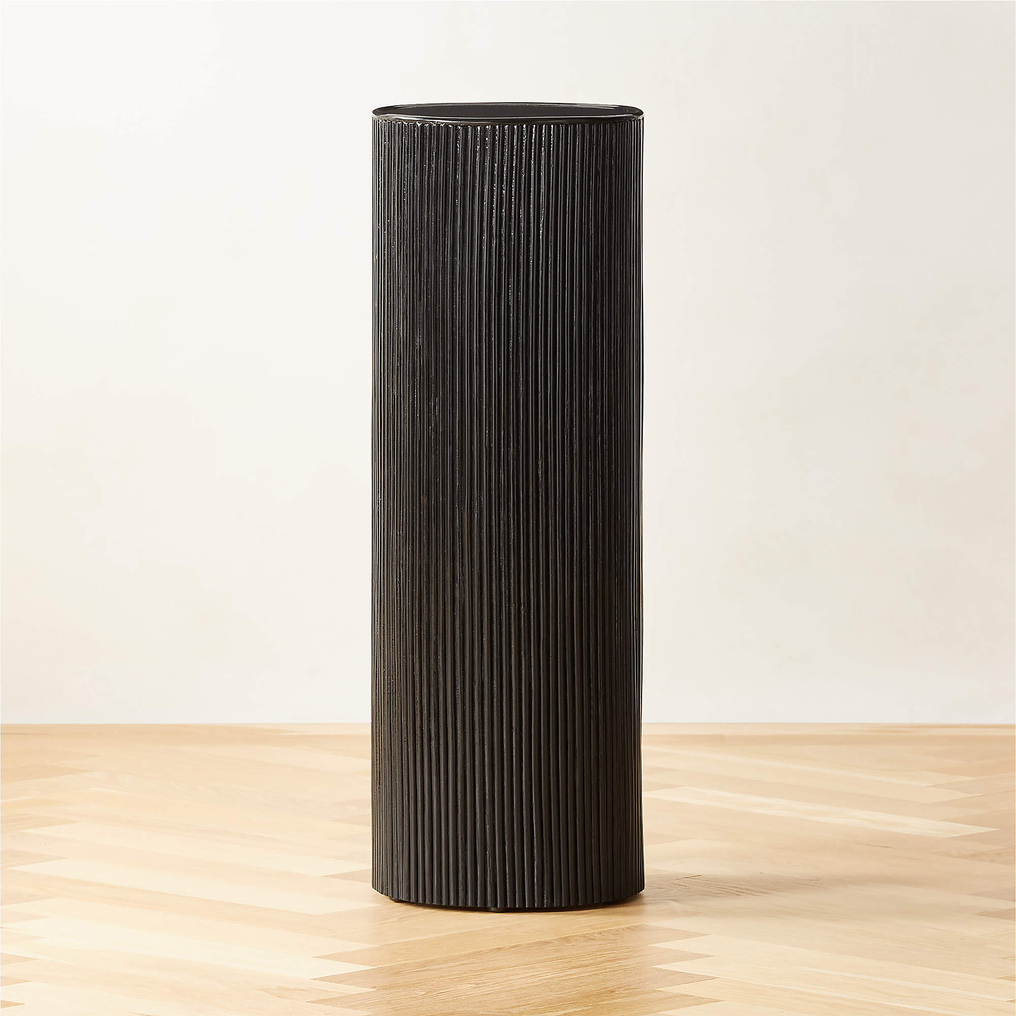 Giro Tall Black Rattan Pedestal Table + Reviews CB2