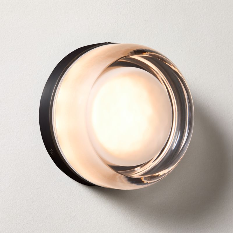 Gisita Indoor/Outdoor Cast Glass Wall Sconce 6" - image 0 of 3