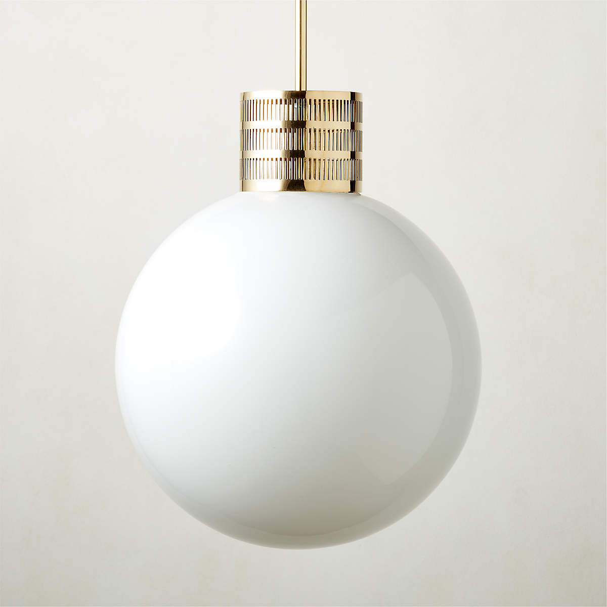 Givoni Polished Brass Pendant Light CB2 Canada