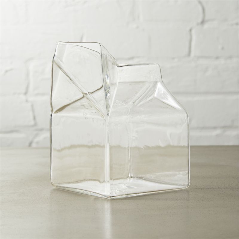 View Glass Milk Carton Creamer details