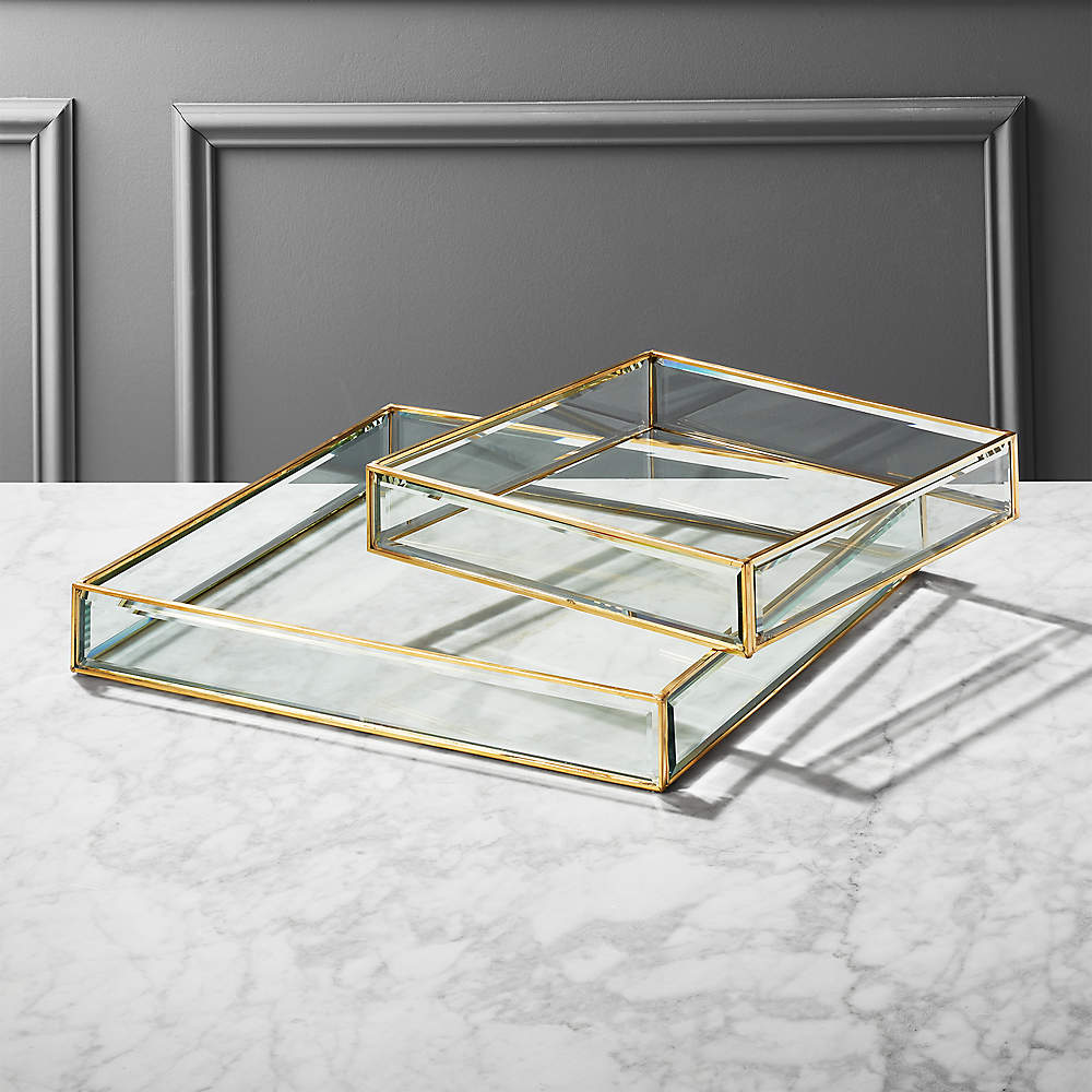 large glass tray