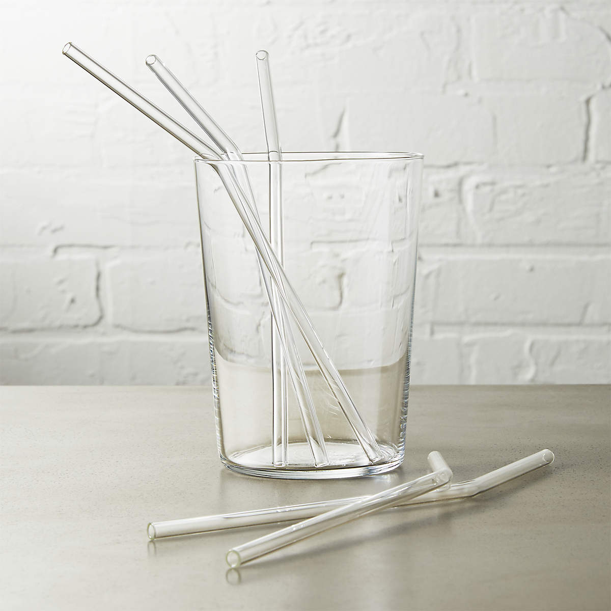 Glass Straws Set of 8 + Reviews | CB2