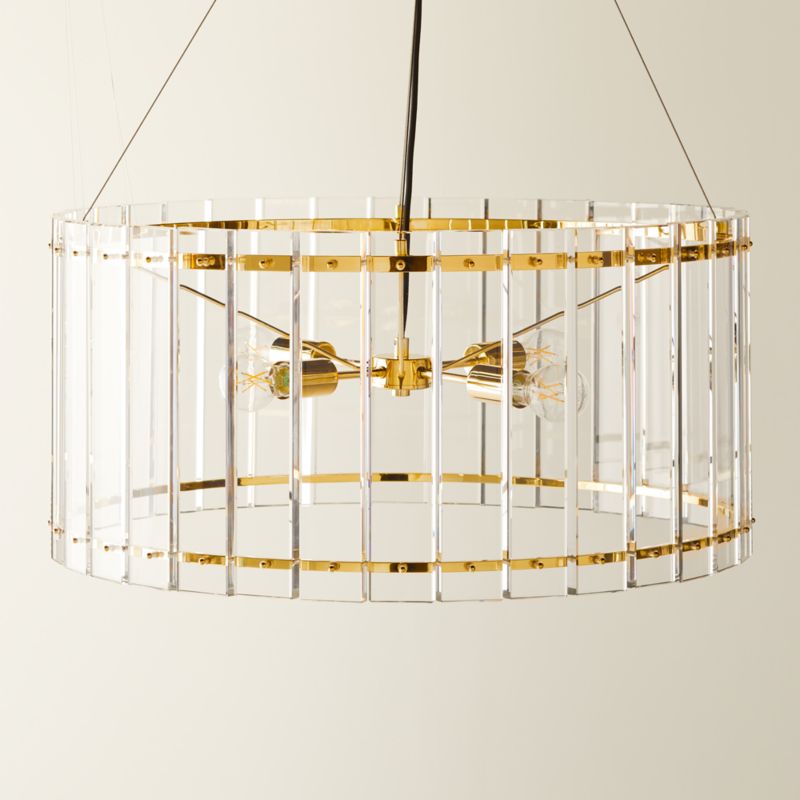 Gleam Crystal Pendant Light 30" - image 2 of 4