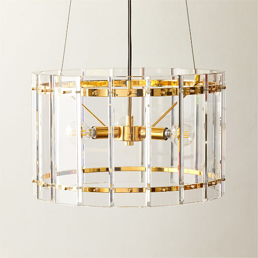 Gleam Crystal Pendant Light 16"