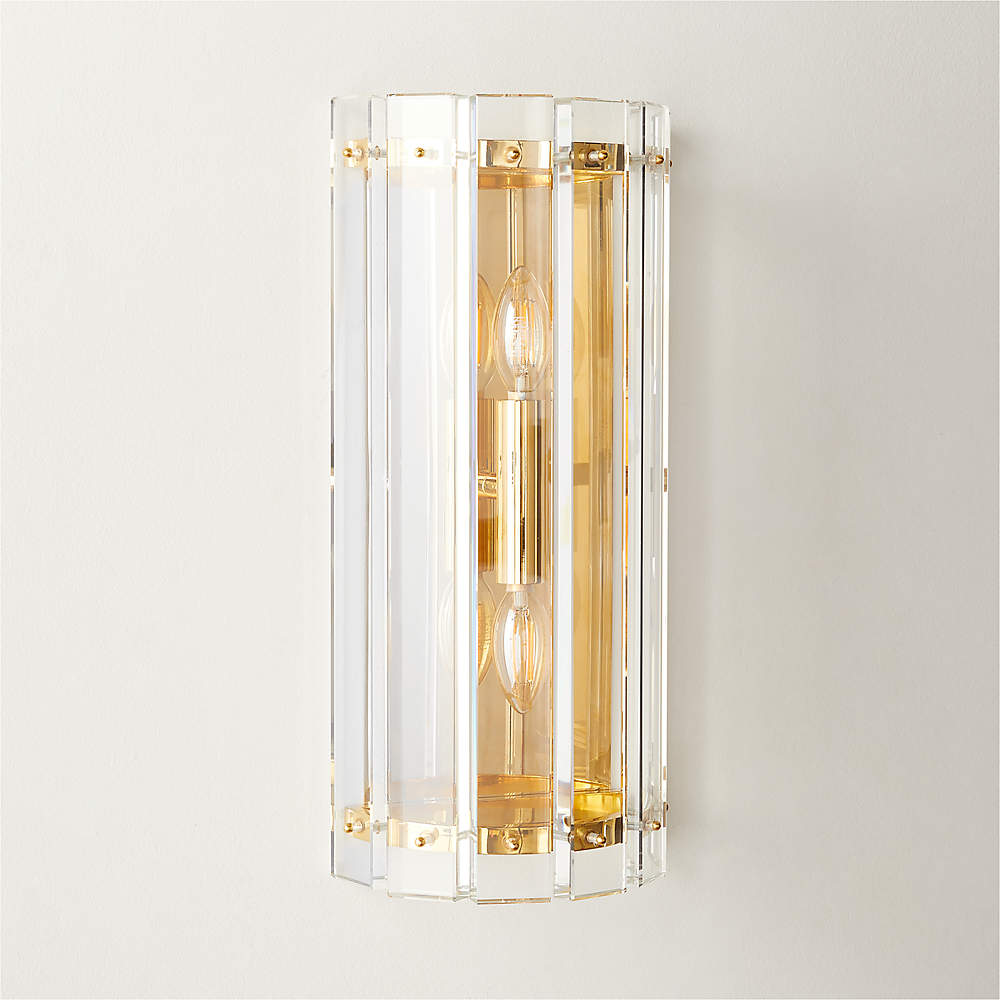 Crystal wall outlet sconce