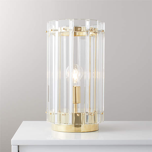 Crystal & Brass Table Lamp