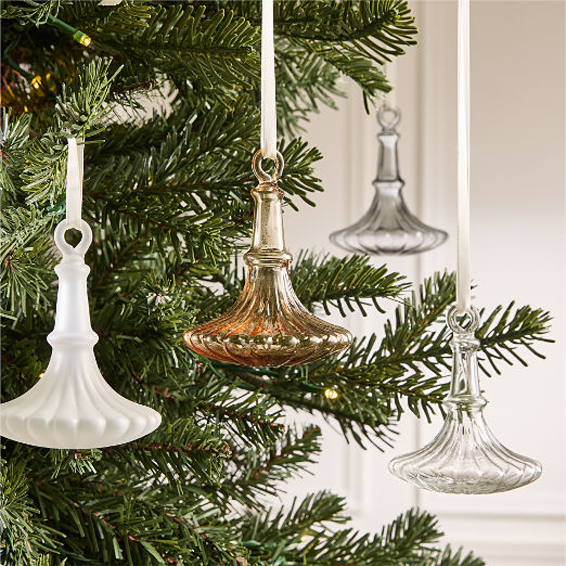 Glisten Multicolor Glass Christmas Tree Ornament Set of 4