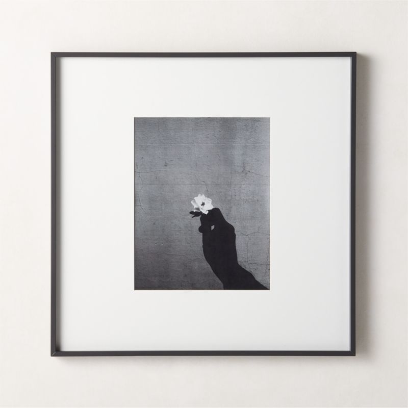 View Gallery Soft Black Picture Frame with White Mat 11"x14" details