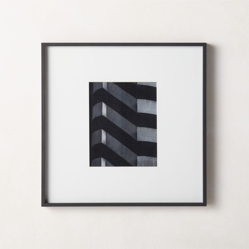View Gallery Soft Black Picture Frame with White Mat 8"x10" details