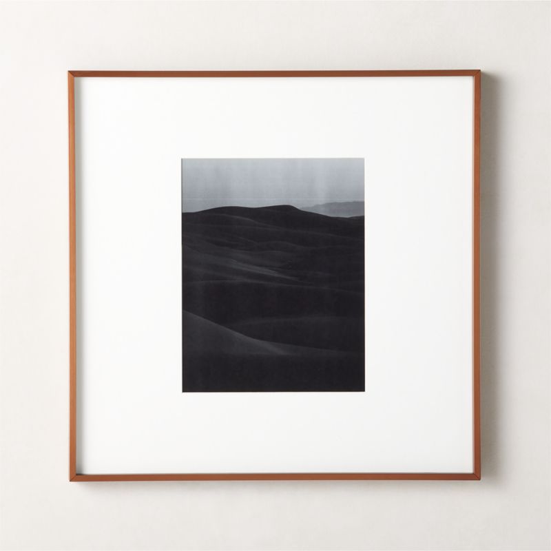 View Gallery Brass Picture Frame with White Mat 11"x14" details