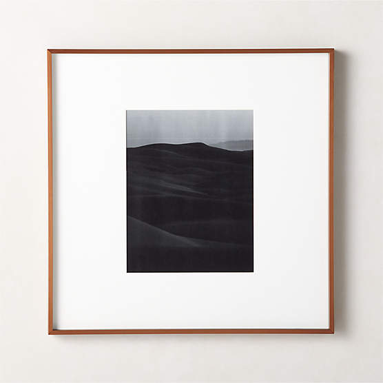 Gallery Brass Picture Frame with White Mat 8"x10" + Reviews CB2