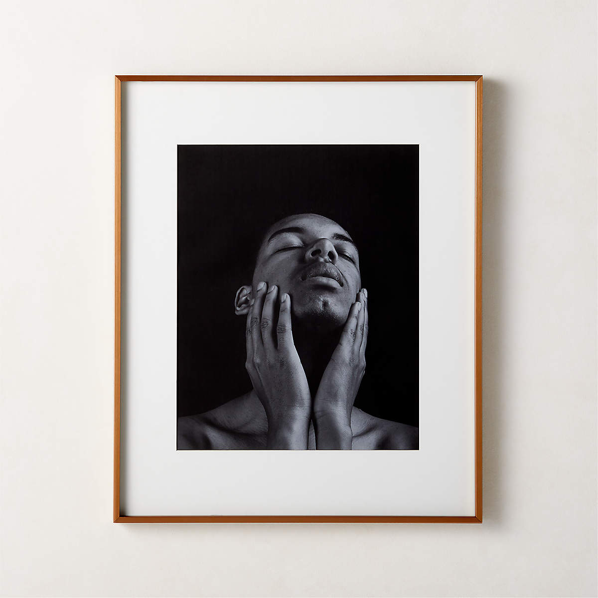 Gallery Brass Picture Frame with White Mat 16"x20" + Reviews CB2